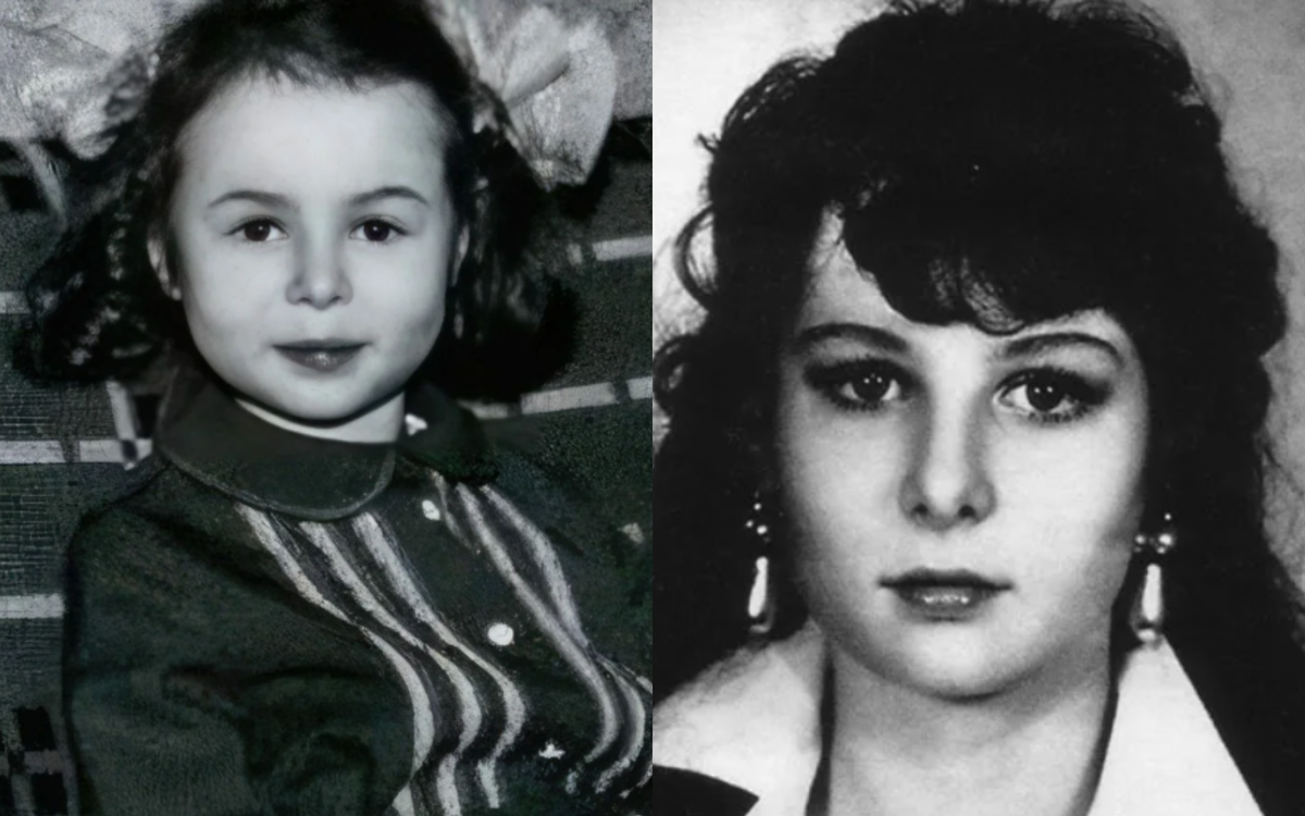 на фото Ольга Погодина в детстве и юности 
