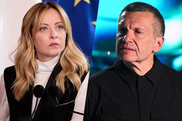 Премьер-министр Италии Джорджа Мелони и телеведущий Владимир Соловьев / Global Look Press/РИА Новости   📷