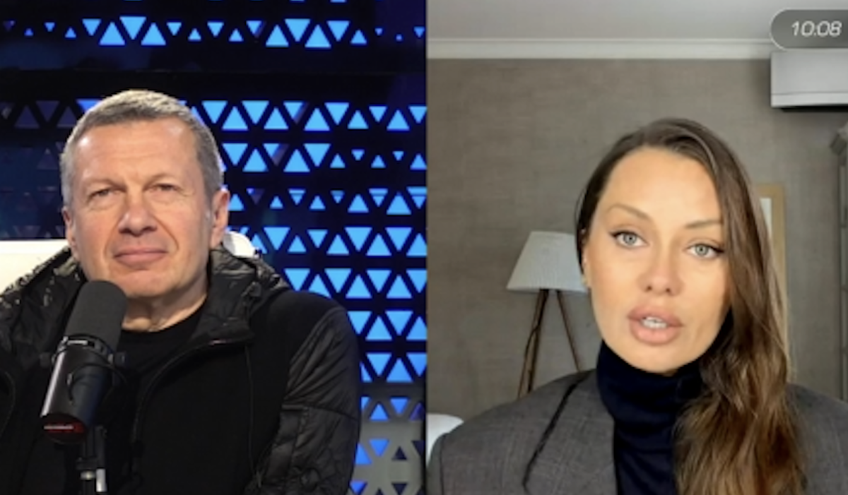    Виктория Боня и Владимир Соловьев. Фото: Rutube / @Соловьёв LIVE