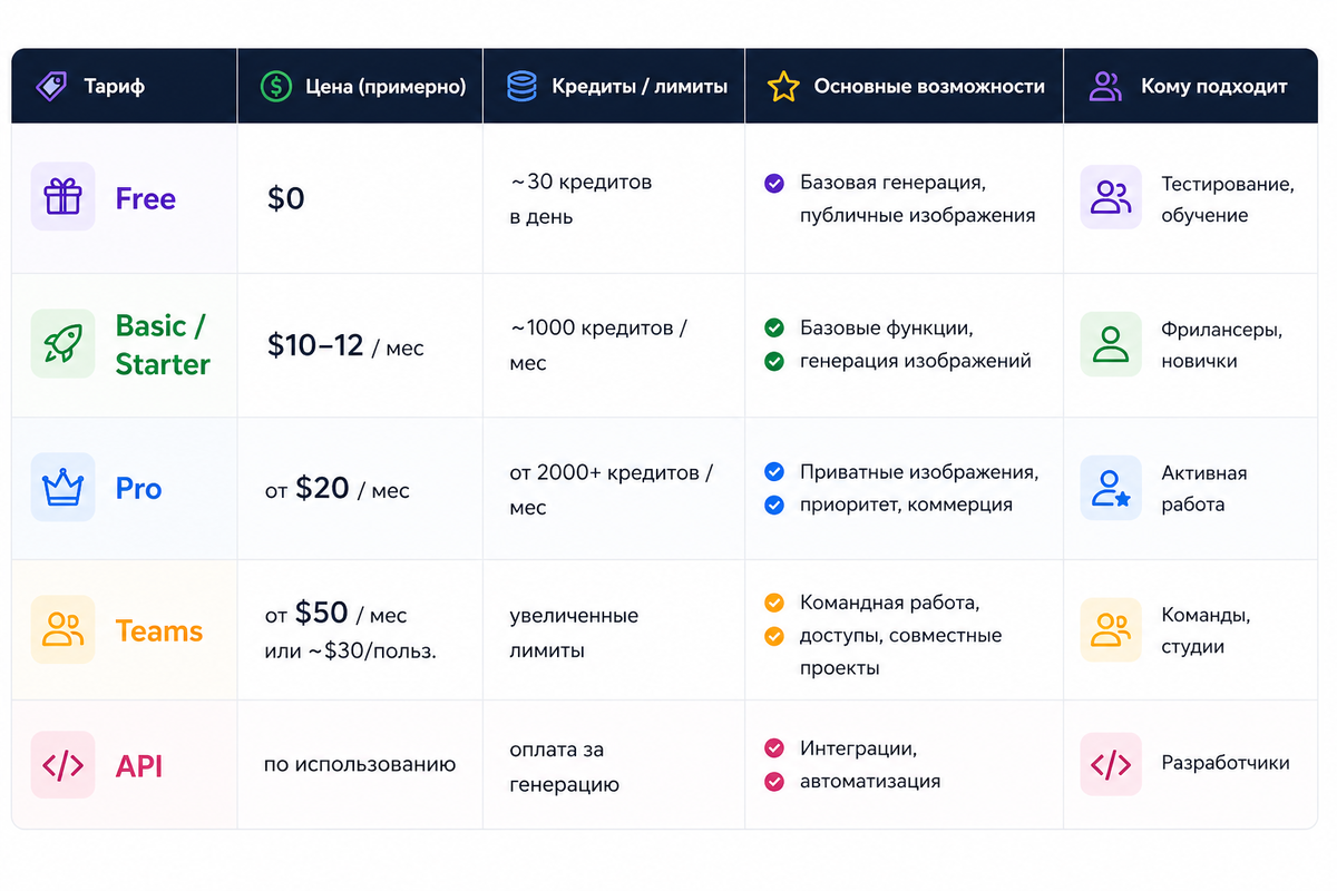 Тарифы Recraft AI