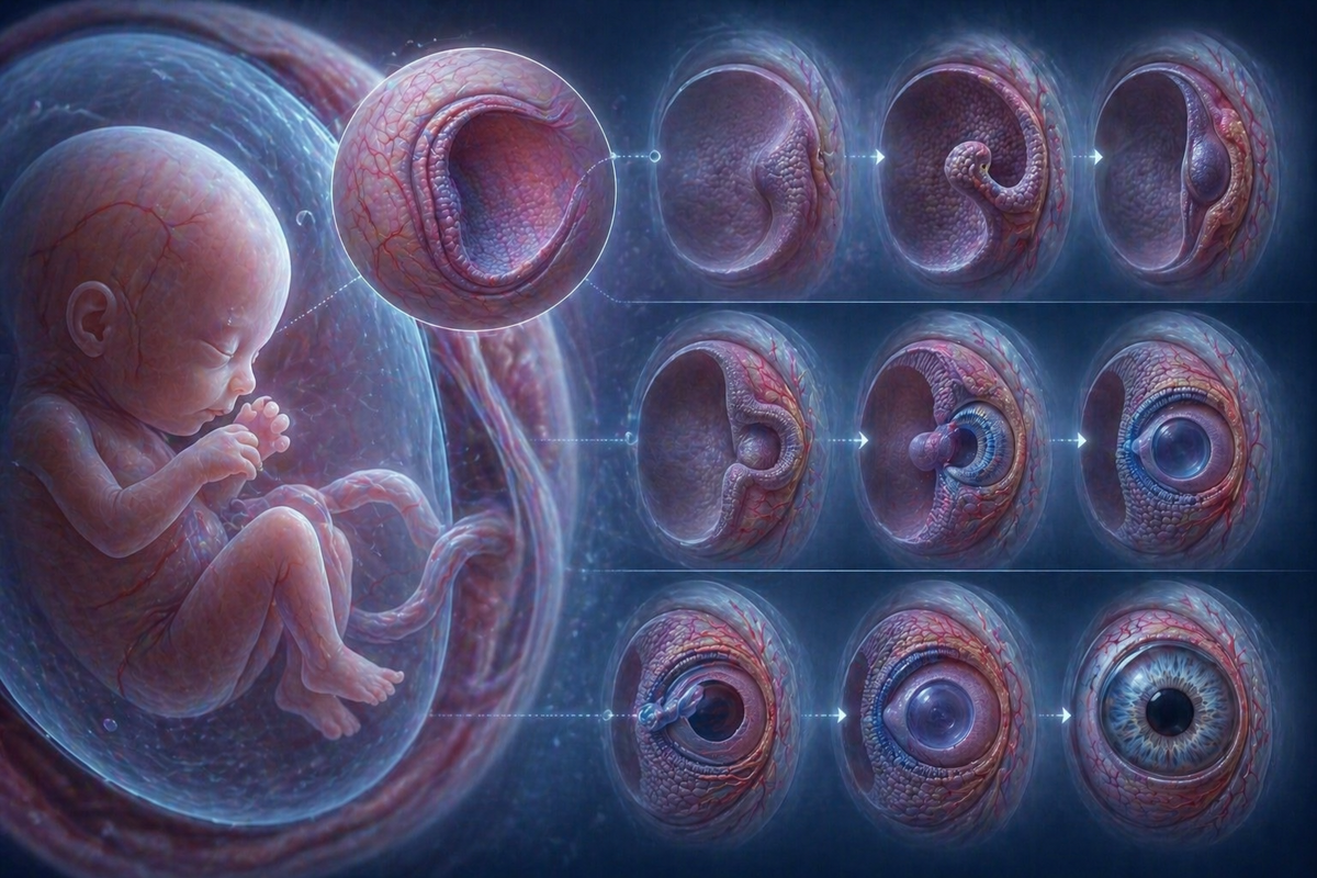 Формирование глаз в утробе матери