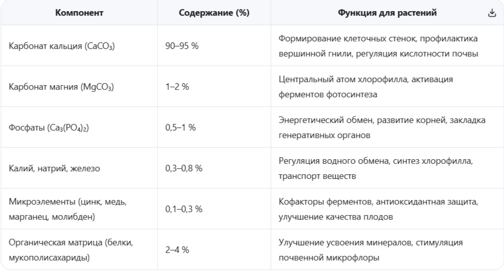 Химический состав яичной скорлупы