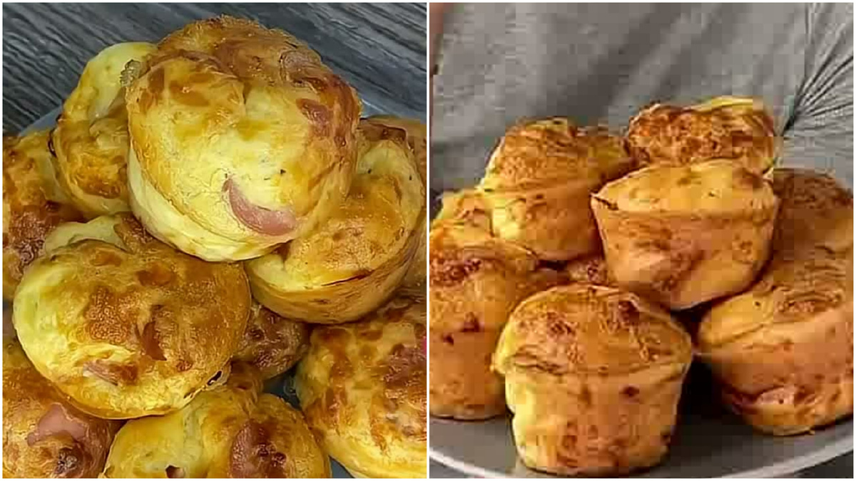 📸 Кекс с сосисками, яйцами и сыром 