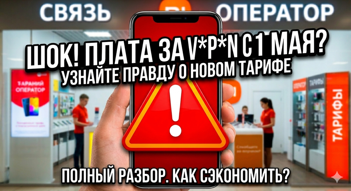 Шок с 1 мая: Мобильные операторы вводят налог на V*P*N?