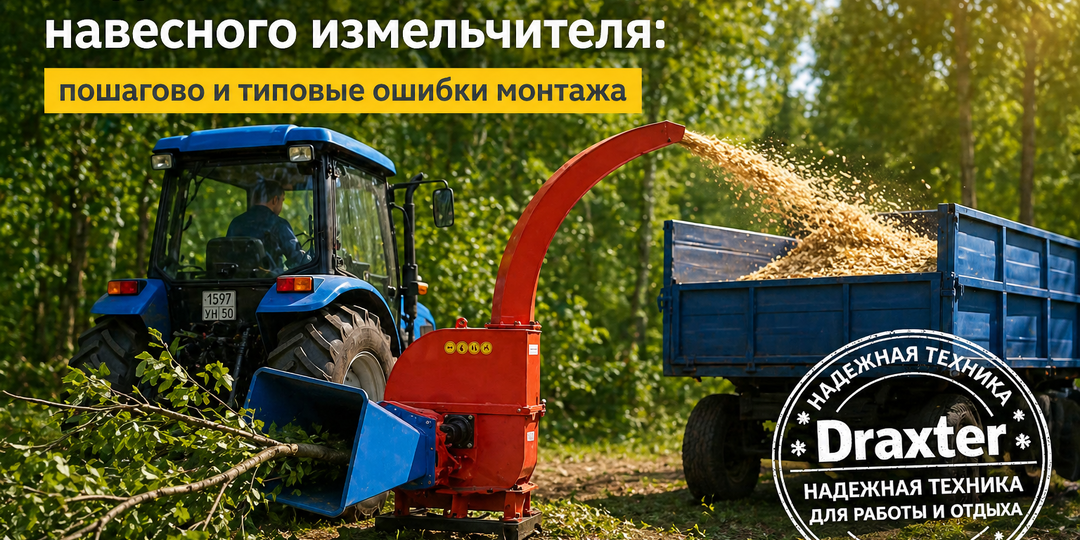 Подключение навесного измельчителя к трактору: пошагово и без ошибок