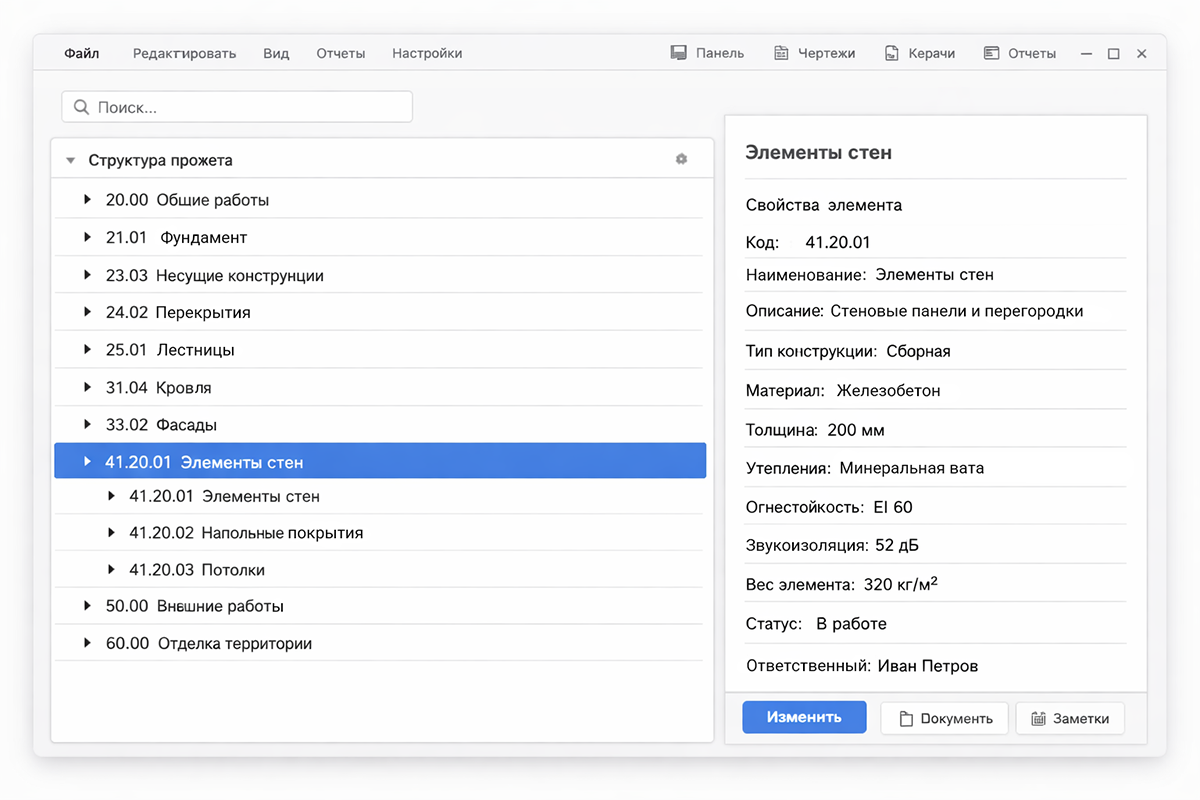 Структура классификатора: каждому элементу соответствует уникальный код, определяющий его место в иерархии