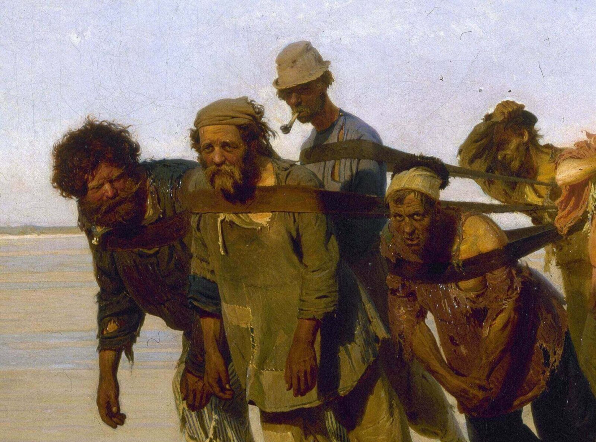 «Бурлаки на Волге», художник Илья Репин (1870-1873)