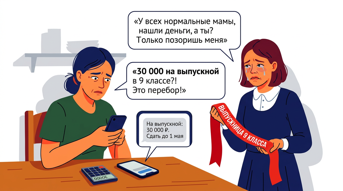 «Не сдашь 30 тысяч — дочь не придёт на выпускной»: родительский комитет поставил ультиматум, а я отказалась платить