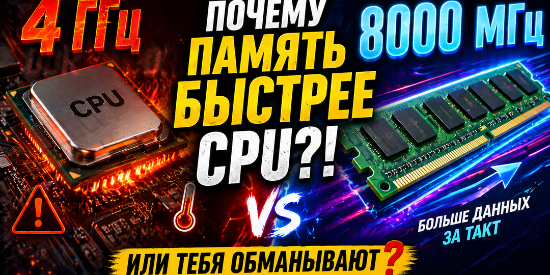 Почему память может взять частоту 8ГГЦ, а процессор нет