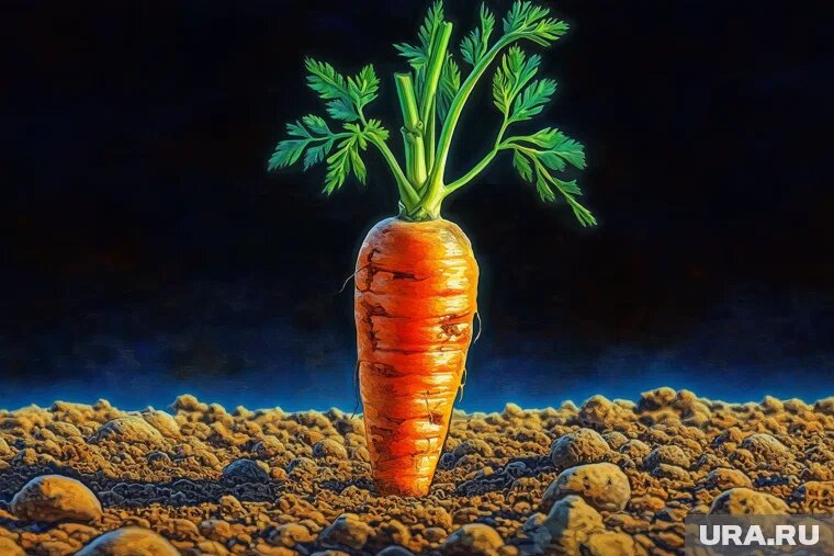 Морковь можно сеять сразу после схода снега
Фото: Создано в Midjourney © URA.RU