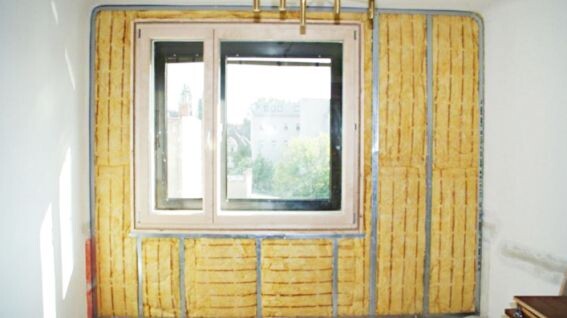 Стена дома утеплена изнутри