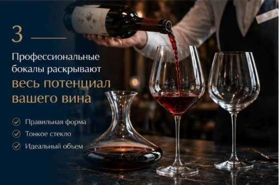 Почему используют именно дорогие бокалы