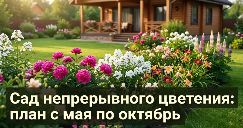 Сад непрерывного цветения: план с мая по октябрь
