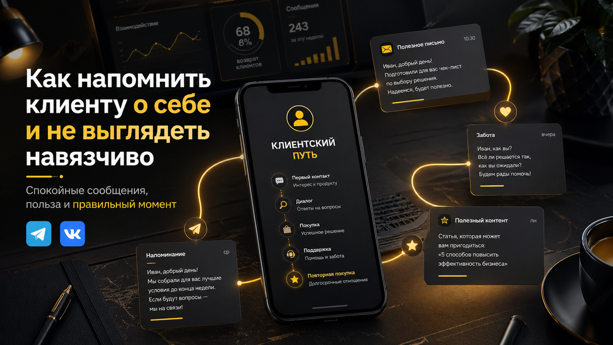Как напомнить клиенту о себе и не выглядеть навязчиво