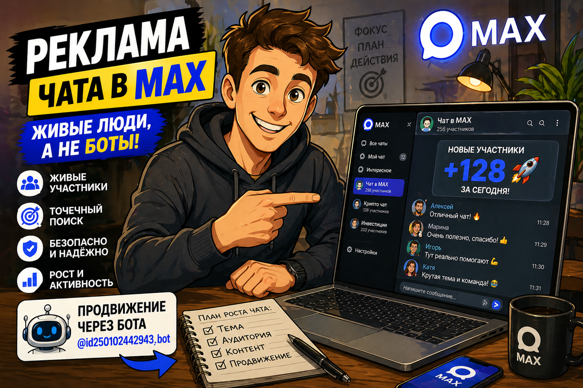 Как раскрутить чат в MAX