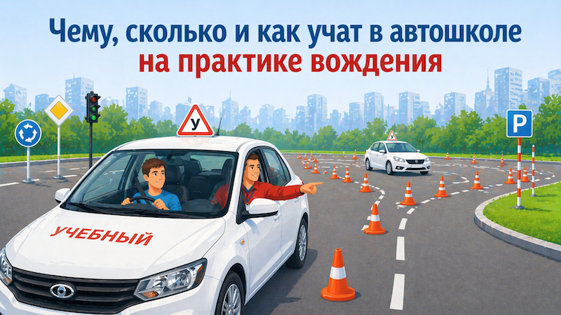 Практика вождения в автошкколе