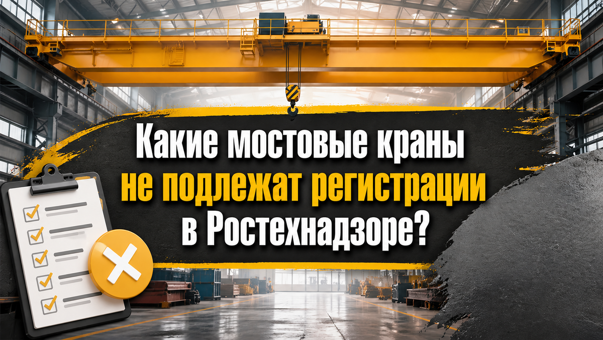 Мостовые краны не подлежащие регистрации