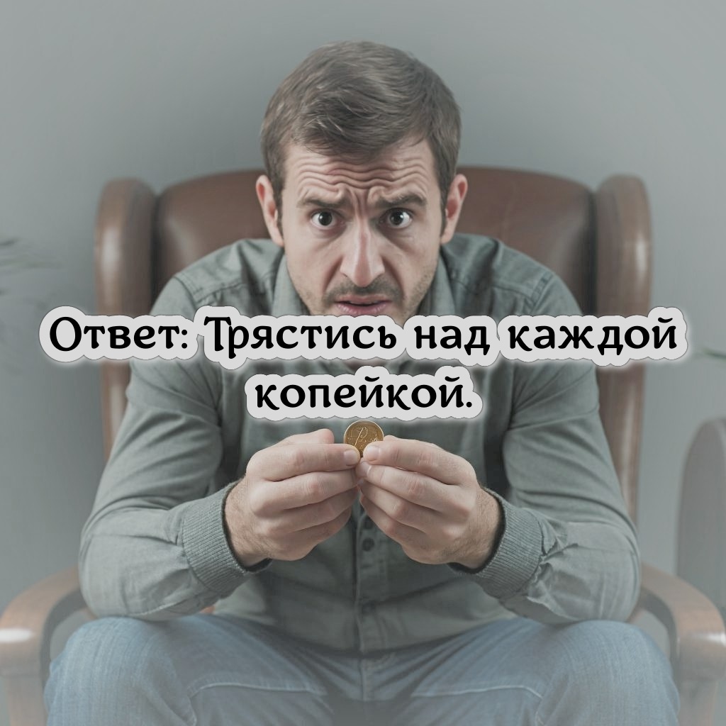 Трястись над каждой копейкой.