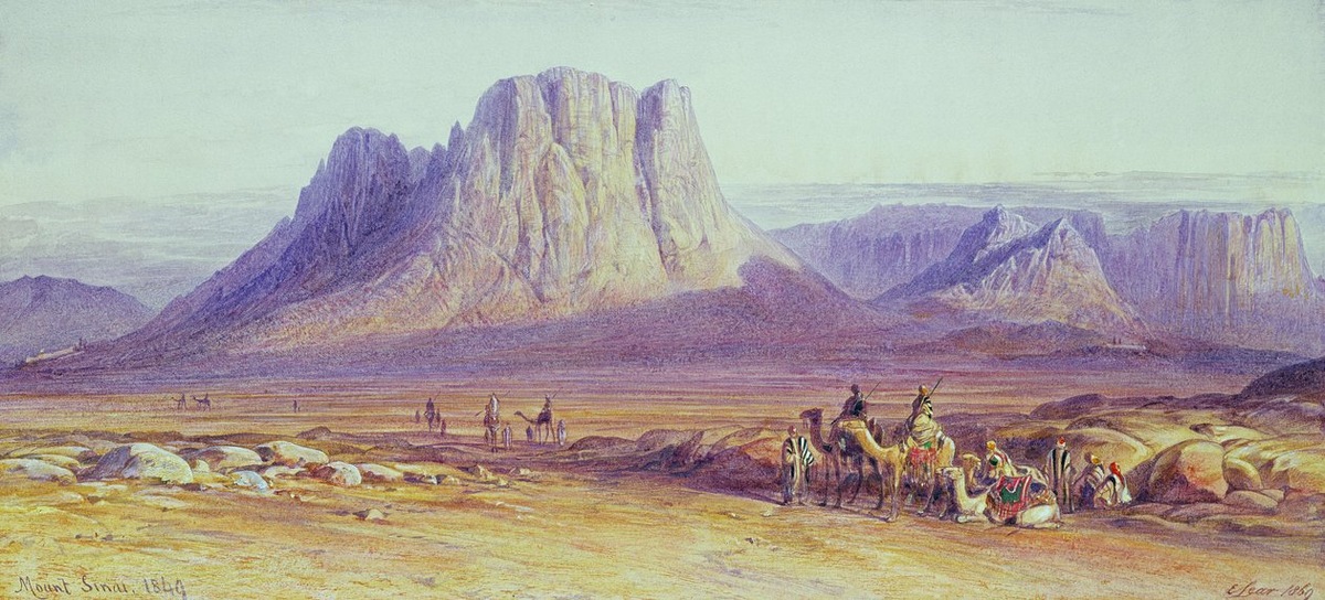 Эдвард Лир "Караван верблюдов. Гора Синай" (1848)