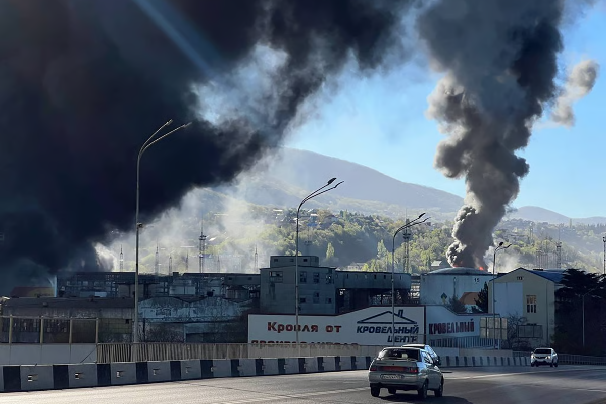 Пожар в Туапсе 28 апреля 2026 года. Фото: Анастасия Троянова / «Кедр»