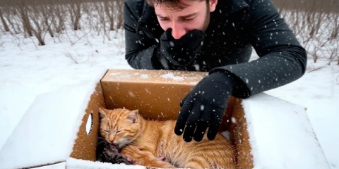 Грустный парень Денис в картонной коробке нашел кошку с котятами и пожалел их и забрал к себе. И это после этого его жизнь изменилась