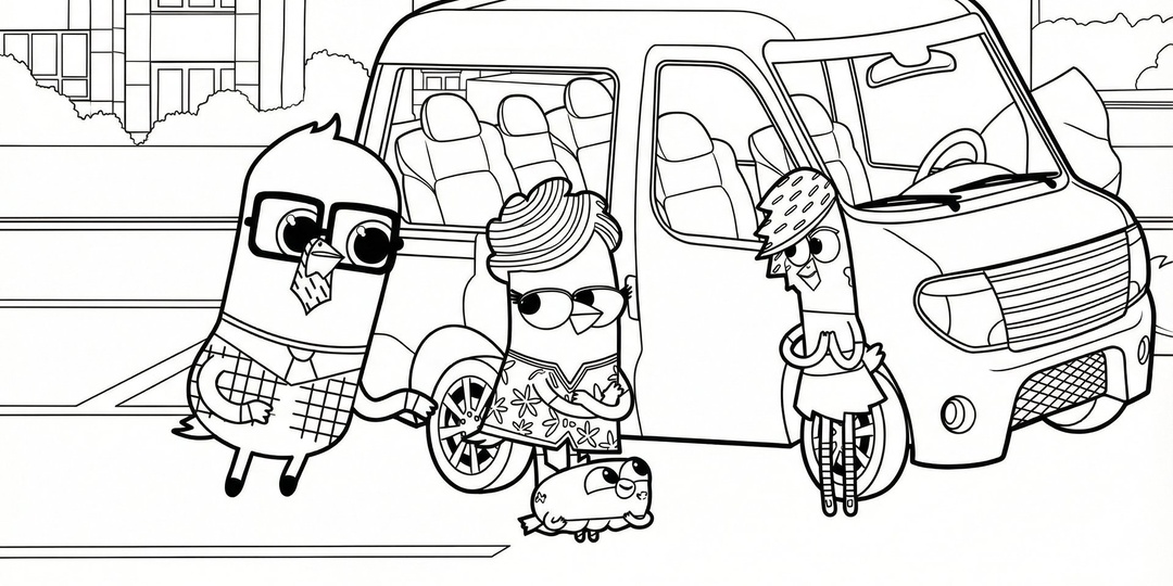 Сегодня предлагаем раскрасить кадр из мультсериала «Чик-Чирикино