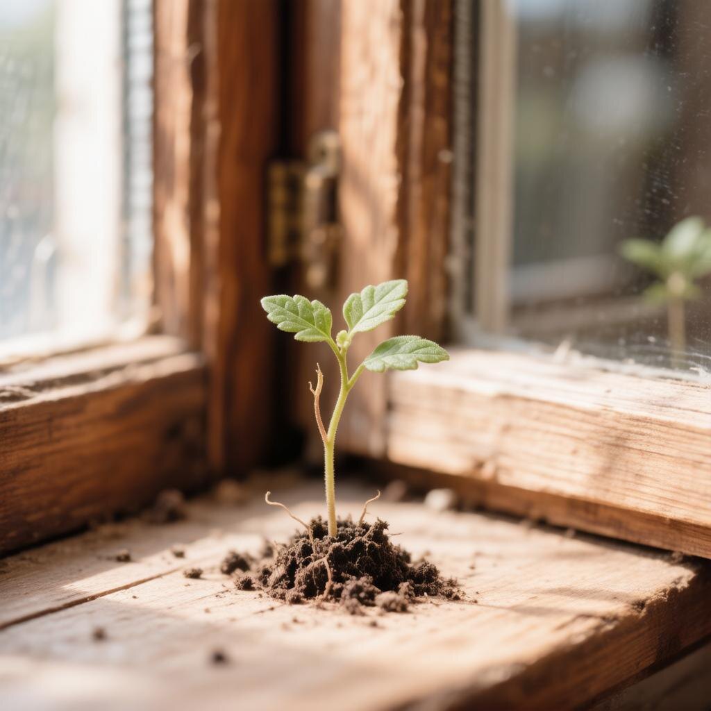  Желтые листья на рассаде перца.