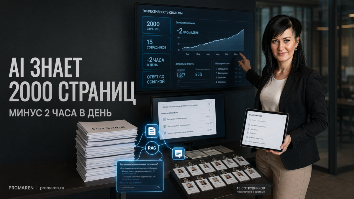    AI-ассистент для базы знаний экономит 2 часа в день | Марина Погодина, PROMAREN Марина Погодина
