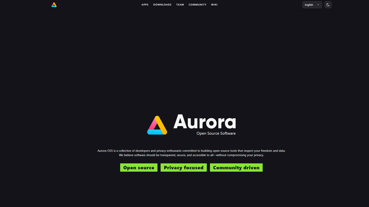 Официальный сайт Aurora Store.