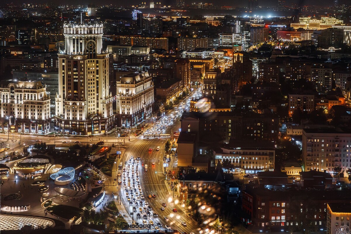 Фото ночной Москвы