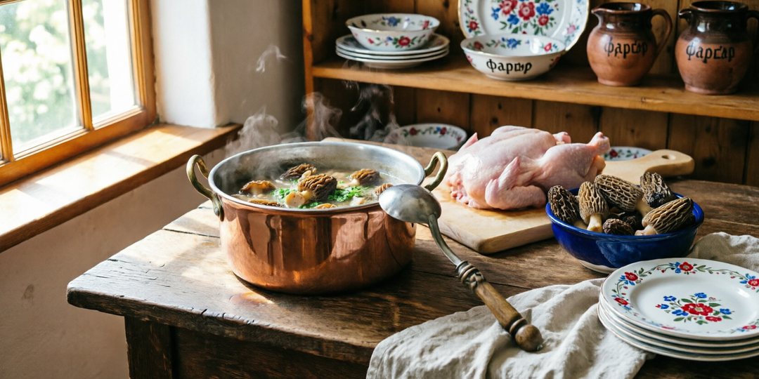 Суп со сморчками , очень вкусный суп из 1893 г.