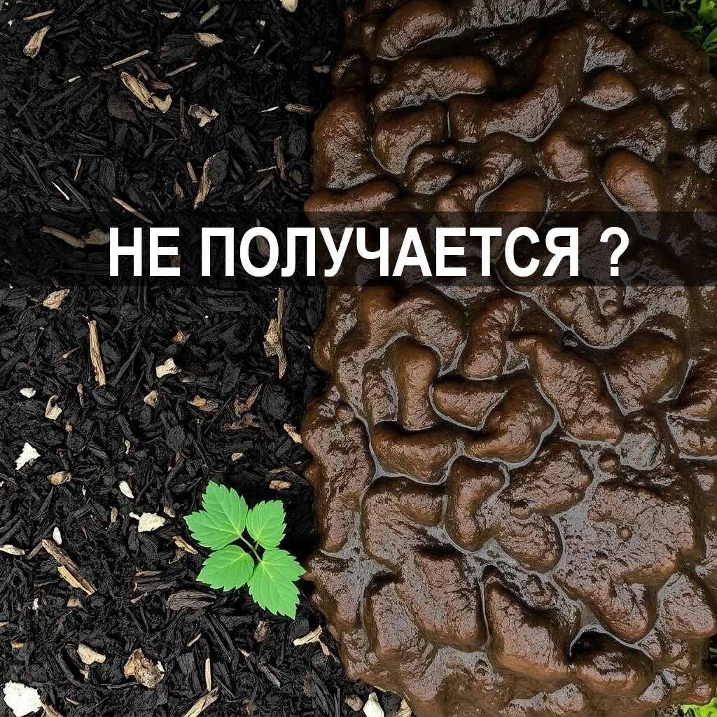 Сравнение; компостная куча (половина нормальная, половина «гниющая»)