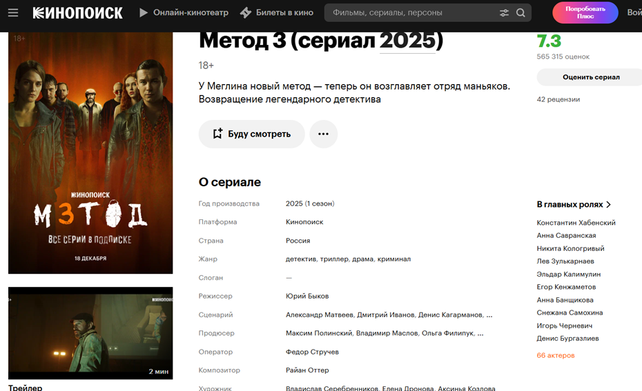 Автор фото: "Кинопоиск". Для сериала на платформе есть маркировка 18+.