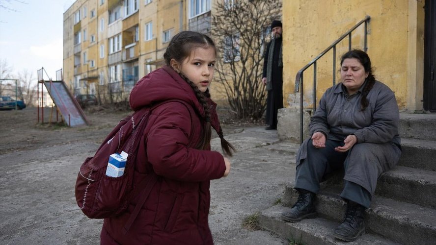 В храм каждое воскресенье приходила девочка лет семи. Ставила свечку и уходила. Однажды батюшка пошел за ней