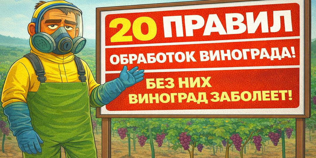 🍇 20 правил обработок винограда от болезней! Их нарушают 90% виноградарей и удивляются затем болезням!