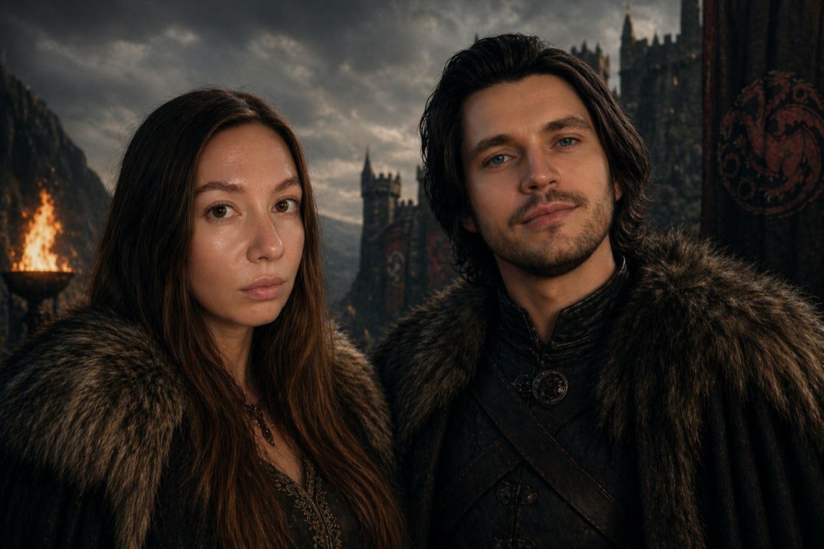 Лу и Саша в стиле game of thrones