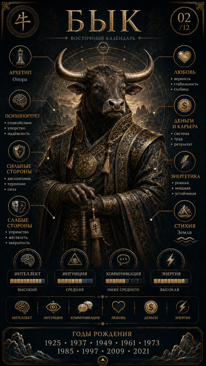 🐂 Бык — архетип опоры