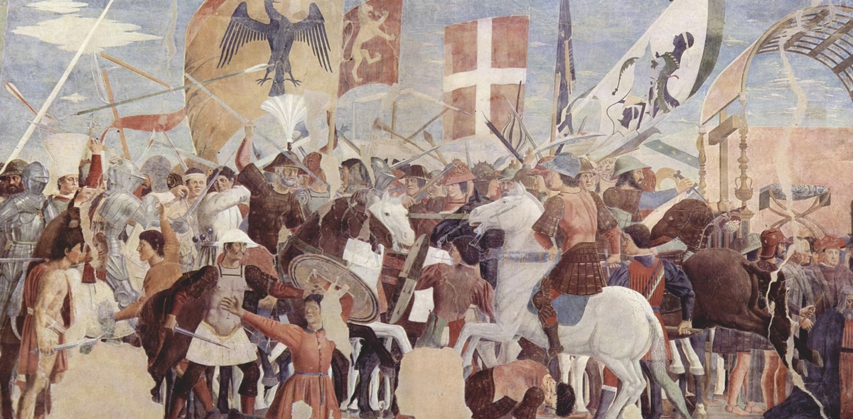 Сражение между армией Ираклия и персами Хосрова II. Фреска Пьеро делла Франческа