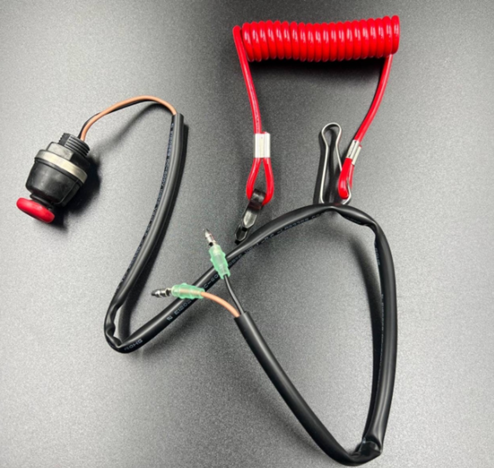 Кнопка аварийной остановки двигателя (3A3-06830-0) с чекой для TOHATSU 8-40 (PWB). OEM номер: 398-06830-0; 3A3-06830-0; 398068300; 3A3068300.