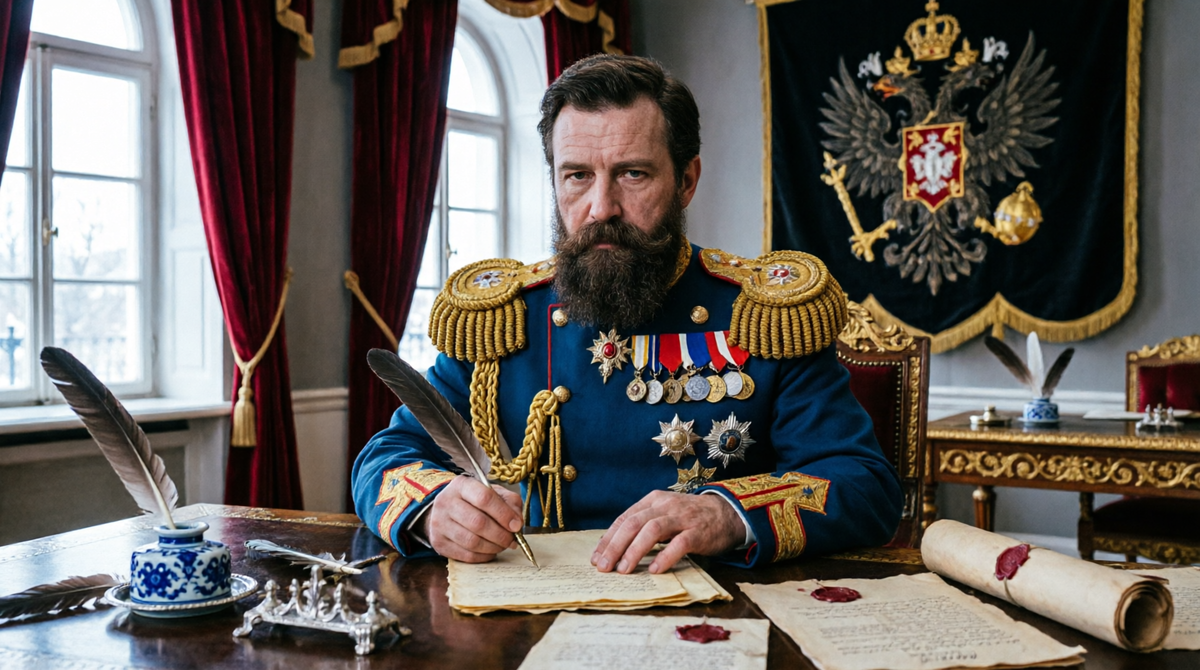 Граф Баранов готовится к службе в Министерстве финансов. 