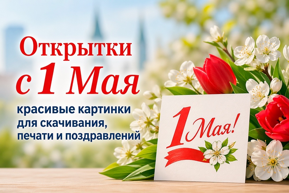    Открытки с 1 Мая: красивые картинки для скачивания, печати и поздравлений. / Создано с использованием нейросетевых технологий.