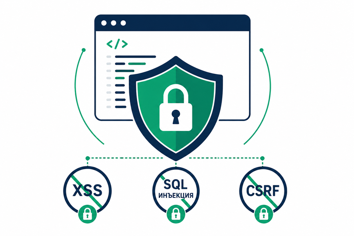Защита веб-приложений в 2026: как закрыть уязвимости XSS, CSRF и SQL-инъекции на уровне кода. Профессиональная разработка и аудит безопасности.