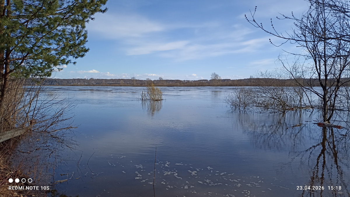 Половодье на реке Вятке. Фото автора.