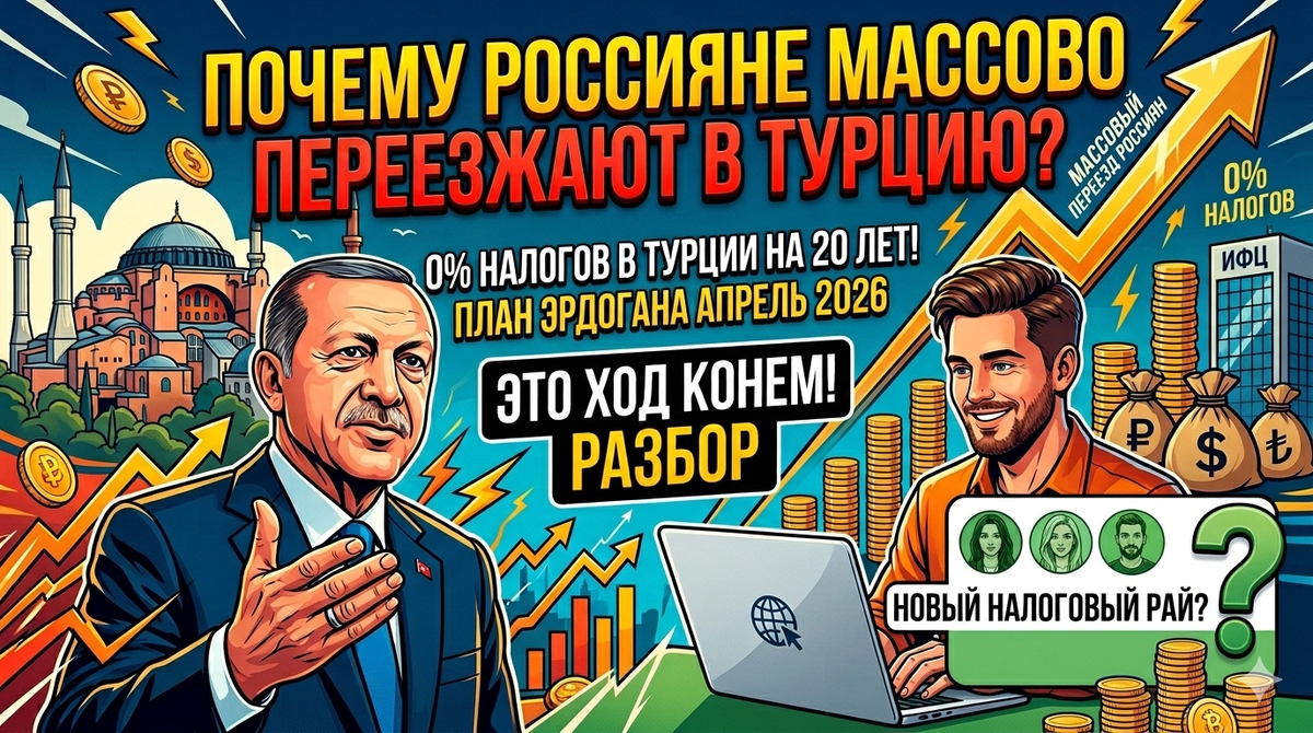 Почему Россияне массово переезжают в Турцию? 0% налогов на 20 лет — разбираем феномен 2026 года.