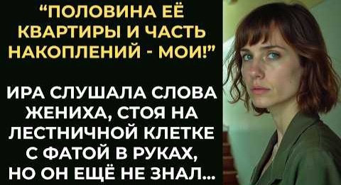 Ира случайно услышала тайный разговор жениха перед свадьбой и вместо слез хладнокровно подготовила идеальную юридическую ловушку для него