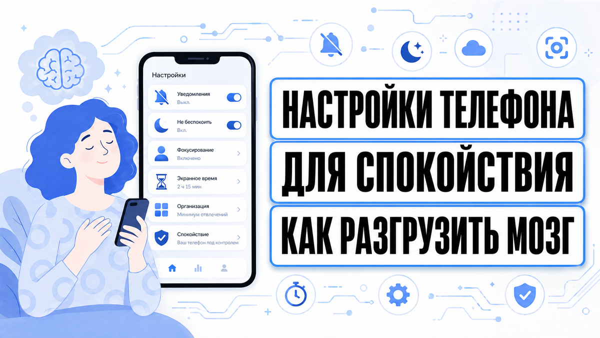 Настройки телефона для спокойствия - как разгрузить мозг - нескучные заметки - статьи к нескучному аудиокурсу по цифровой гигиене 