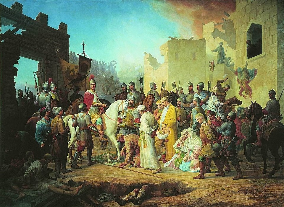 "Вступление Иоанна IV в Казань", рис. Шамшина П.М., 1894 г.