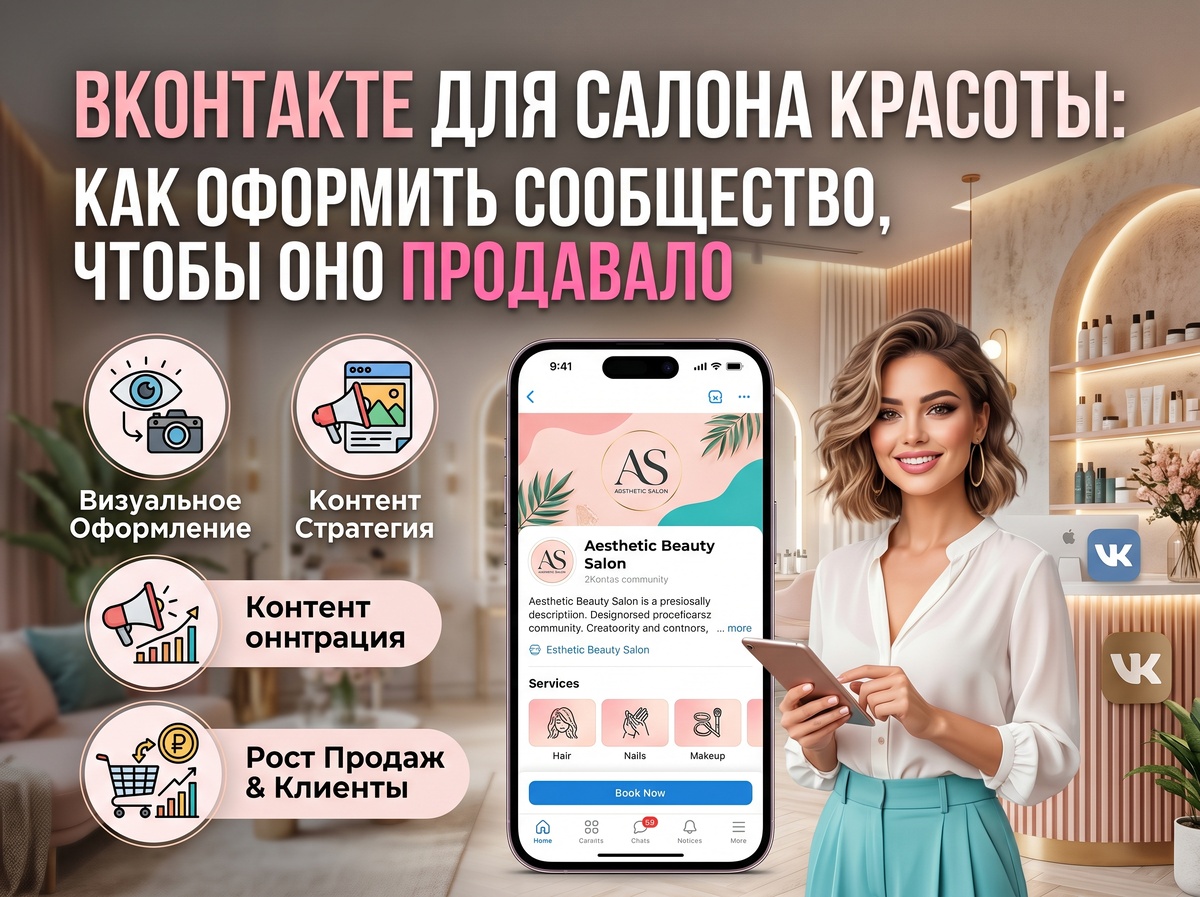 ВКонтакте для салона красоты: как оформить сообщество, чтобы оно продавало