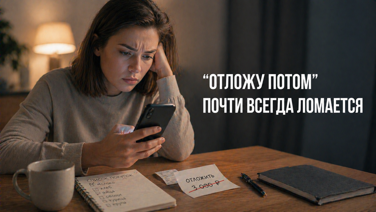 Доказательство:
В исследовании отмечено, что стратегия «отложить то, что останется в конце месяца» часто проваливается: обязательные и спонтанные расходы поглощают доход
Источник:
Приложенное исследование по автоматическим накоплениям
