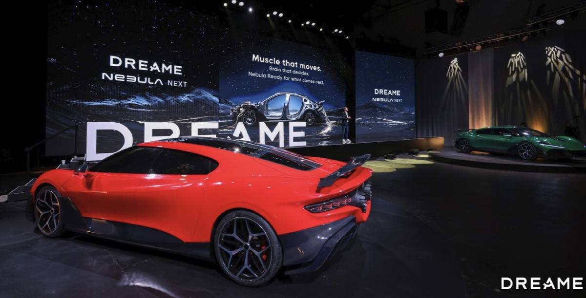 Итак, на мероприятии Dreame Next представили электро-ракетный болид Nebula Next 01 Jet Edition с двумя твёрдотопливными ракетными ускорителями.